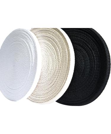 Anrox Supply Co 1/2 Cotton Flat Cord Drawstring Drawcord Handles Lace Trim - Heavy Duty (5 Yards, Black) - Buy Online on GoSupps.com