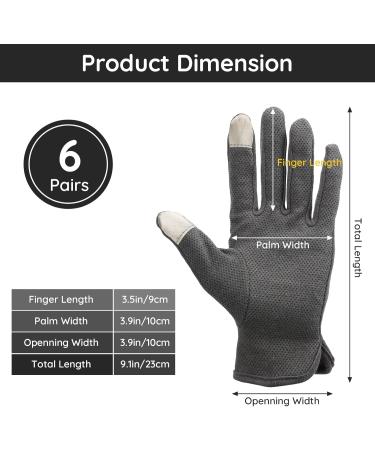 Segbeauty Touchscreen Cotton Gloves for Women - Hand Moisturizing & Non-Slip - 6 Pairs Gray Lotion Gloves for Dry Hands - Buy Online on GoSupps.com