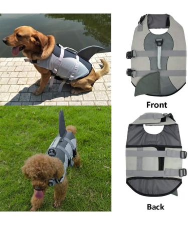 Adjustable XL Gray Dog Life Vest | Pet Swimming Suit & Aqua-Top | Safe and Stylish Dog Swimming Vest - Buy Online on GoSupps.com