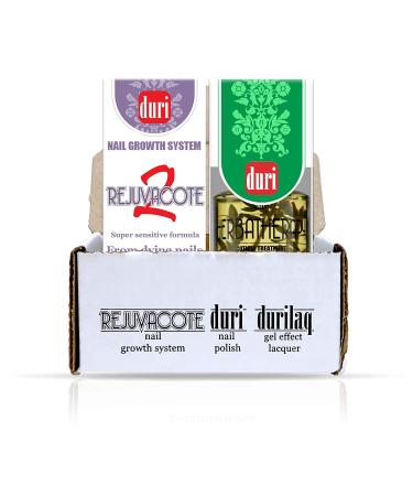 duri Rejuvacote 2 Nail Growth System Base and Top Coat + Herbatherapy Cuticle Treatment Drops - Stronger & Healthier Nails Combo Pack - Buy Online on GoSupps.com