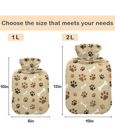 Naanle Dog Paws Claw Hot Water Bottle | 2L Large Heat & Cold Therapy | Bed & Hand/Foot Pain Relief | Transparent Cover Included - Buy Online on GoSupps.com