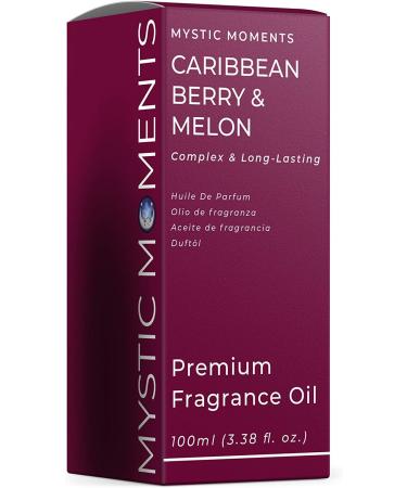 Mystic Moments Caribbean Berry & Melon Fragrance Oil 100ml - Ideal for Soaps, Candles, Bath Bombs, Oil Burners, Diffusers, Skin & Hair Care - Buy Online on GoSupps.com