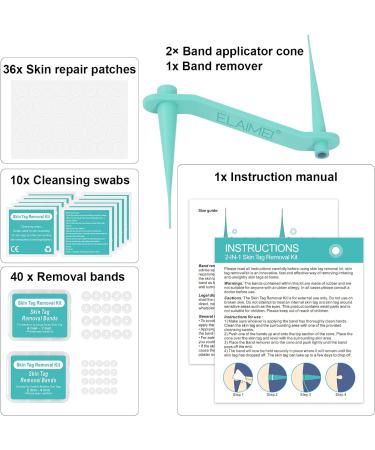 2-in-1 Skin Tag & Mole Remover Kit - Safe & Painless Removal for 2mm-8mm Sized Tags - Easy DIY at Home Green - Buy Online on GoSupps.com
