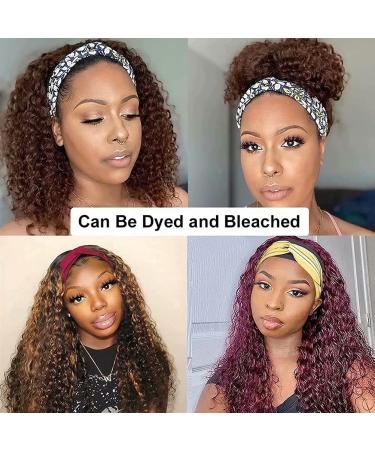 IVCoco Deep Curly Headband Wig 20 10A Grade Brazilian Human Hair 180% Density Natural Color - Pack of 1 | Machine Made for Black Women - Buy Online on GoSupps.com