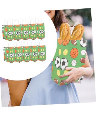 KOMBIUDA 12pcs Gift Bag Tote Bouquet Bags Football Paper Bags Wrapping Bags for Presents Bags for Shop Tea Coffee Sugar Canisters Packing Bags Big Bag Kraft Paper Container Candy - Buy Online on GoSupps.com