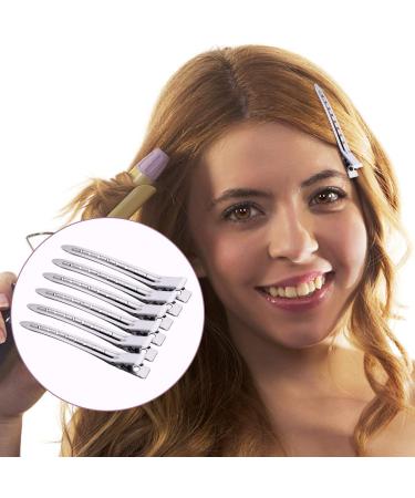 Voarge 24-Pack Silver Hair Clips - Metal Duck Bill & Alligator Curl Clips for Hairdressers | Durable Hair Clamps & Cut Clips - Buy Online on GoSupps.com