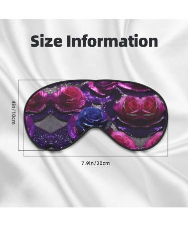 Glitter Sequin Roses Print Unisex Sleep Mask | Double-Sided Eye Mask for Sound Sleep & Skin Care International Shipping Available - Buy Online on GoSupps.com