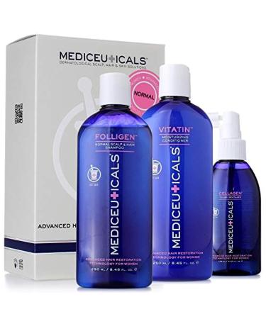 Mediceuticals Advanced Hair Restoration Kit Women for Fine Thinning Hair (3 Piece Box Set)