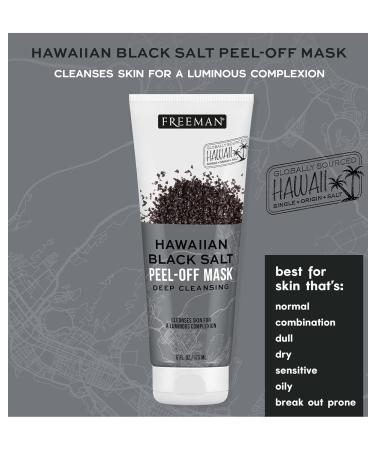 Freeman Hawaiian Black Salt Peel-Off Mask - Deep Cleansing for Unisex | 6 oz | International Shipping Available - Buy Online on GoSupps.com