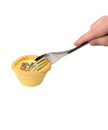 Knork Homecraft Knife and Fork Combination Cutlery Two-in-One Ergonomic Eating Utensil Promotes Safe Independent Eating with No Sharp Edges Suitable for Left and Right Handed People Silver Gloss - Buy Online on GoSupps.com