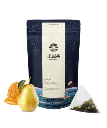 OSULLOC Moon Walk Tea (Korean Pear Flavor) | Korean Premium Blended Tea Bag | Sweet Fruit Tea | 20 Count Tea Bags, 1.27oz Moon Walk (Korean Pear)
