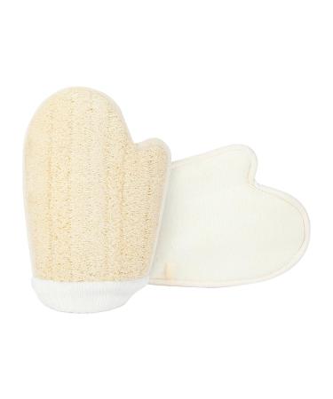 loofah exfoliating Body Scrubber Perfect exfoliating Glove for Men and Women use in Shower Shower loofah (1 Pack) Made with Natural loofah Shower Scrubber for Body White
