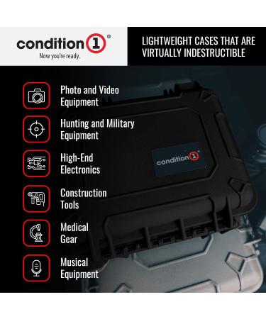 Waterproof Lockable Medium Hard Case 16x13x7 Black with Foam Insert - Ideal for Camera, Tactical, Scientific Gear - IP67 Rated - Buy Online on GoSupps.com