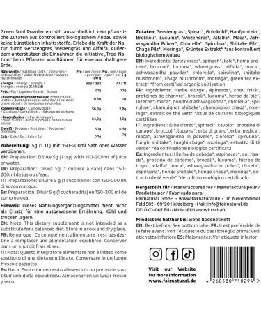 Buy Bio Green Bowl Smoothie Powder - German Superfood Blend with Barley Grass Wheat Grass & Alfalfa | 200g - International Shipping - Buy Online on GoSupps.com