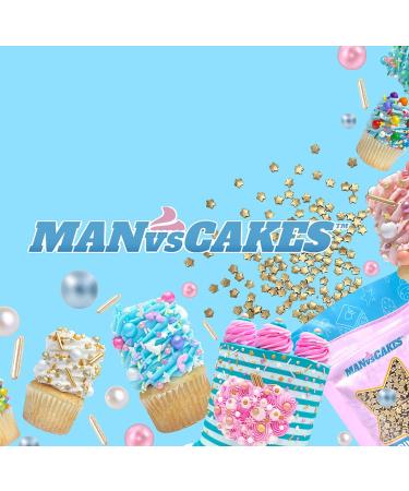 Manvscakes Sprinkles- Edible Cake and Cupcake Sprinkles with Assorted Shapes and Sizes for Parties  Metallic Sprinkle Mix for Cookies  Ice Cream  Cake and Cupcake Decorating  4 oz (Gold and Silver) - Buy Online on GoSupps.com