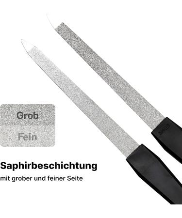 Sonnenschein by Hans Kniebes Nail File 15 cm from Germany for Manicure and Pedicure Sapphire File with Coarse and Fine Coating Side Set of 5 15 cm 15 cm 5 - Buy Online on GoSupps.com
