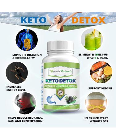 Power By Naturals Keto Detox Pills for Ketogenic Diet - Weight Loss & Bloating Relief - 60 Pills - Buy Online on GoSupps.com