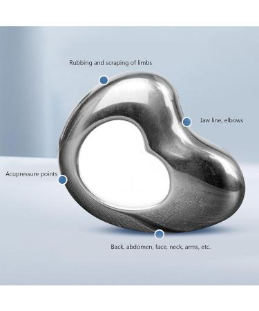 Brrnoo Stainless Steel Gua Sha Tool for Lymphatic Drainage - Silver Facial Massaging Scraping Board - Buy Online on GoSupps.com