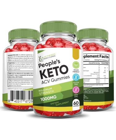 Buy Peoples Keto ACV Gummies (3 Pack) - Advanced 1000MG Apple Cider Vinegar with Pomegranate & Beet Juice - Vegan Non-GMO 180 Gummies for Effective Weight Loss - Buy Online on GoSupps.com