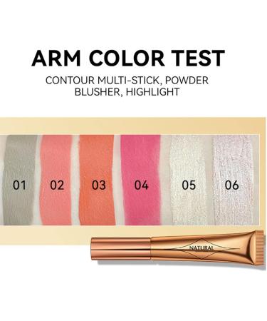 Highlighter Stick Creamy Highlighter Stick Lightweight Contouring Highlighter Makeup Stick Breathable Feel Sheer Flush Of Color Natural Looking Dtt 05# - Buy Online on GoSupps.com