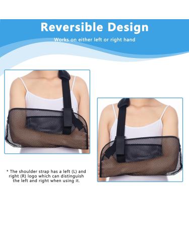 Mesh Arm Sling Shoulder Immobilizer Arm Sling for Shoulder Injury Adjustable Breathable Medical Shoulder Sling Arm Immobilizer Left and Right Arm for Men and Women - Buy Online on GoSupps.com