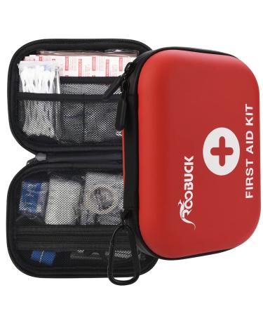 First Aid Kit for Hiking Backpacking Camping Travel Car & Cycling. with Waterproof Laminate Bags You Protect Your Supplies! Be Prepared for All Outdoor Adventures or at Home & Work (Red)