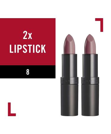 Rimmel Lasting Finish Lip By Kate 008 - 2 Count Pack | Long-Lasting Lipstick - Kate Moss Collection - Buy Online on GoSupps.com