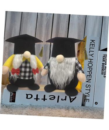 Cabilock 1pc School Season Dwarf Home Adornment Doll Lovely Ornament Graduation Decoration Faceless Black 21x19cm - Buy Online on GoSupps.com