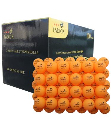 TADICK 100 Pack 3-Star Quality Training Ping Pong Ball Premium Table Tennis Balls orange