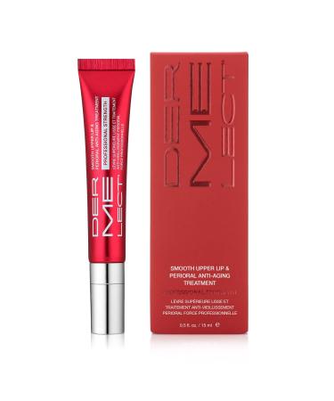 Dermelect Smooth Upper Lip Professional - Anti Aging Cream with Hyaluronic Acid, Collagen, Retinol, Brightening & Smoothing Treatment for Lip Lines, Smile Lines, Discoloration, Lipstick Bleeding 0.5 oz