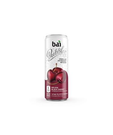 Bai Bubbles Bolivia Black Cherry Sparkling Water 11.5 Fl Oz Cans - 12 Pack - Buy Online on GoSupps.com
