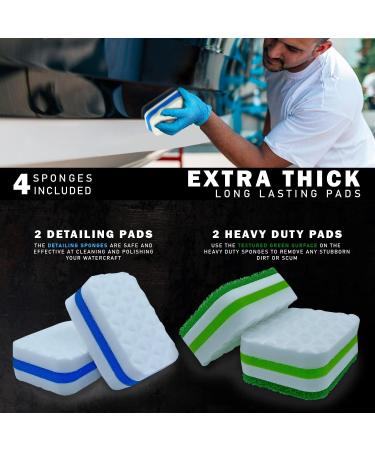 WavesRx Marine Grime & Scuff Remover Pads - Boat Erasers for Cleaning & Polishing | Ideal for Boats, Jet Skis | Remove Dirt, Deck Marks, Scratches & Black Streaks | Improved Strength & Higher Density - Blue - Buy Online on GoSupps.com
