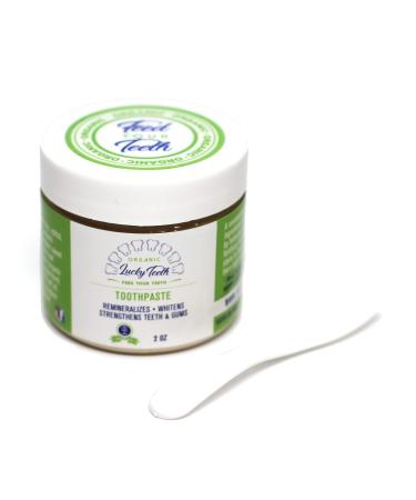 Lucky Teeth Organic Toothpaste- Mixed -Charcoal + Regular (White) -All Natural, Remineralizes and Fortifies Teeth and Gums. (2 Bottles) (2 OZ PET Plastic) 2 Ounce (Pack of 2) Mixed - Buy Online on GoSupps.com