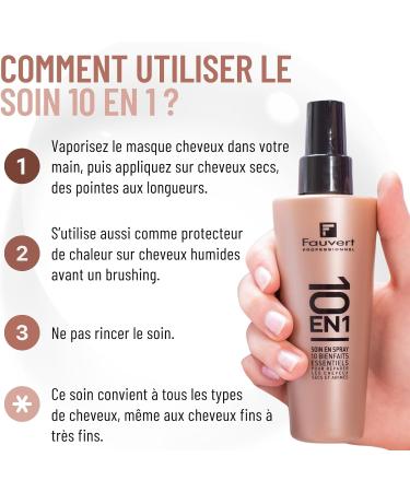 Fauvert Professionnel Soin Cheveux 10 en 1 Sans Rin age - Prot ine de Soie + Huile d Amande Douce Soin 10 en 1 150 ml (Lot de 1) - Buy Online on GoSupps.com