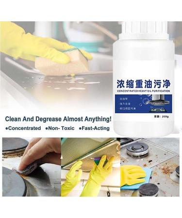 200g Kitchen Oil Stains Grease Cleaning Powder Heavy Duty Degreaser Cleaner All-Purpose Powerful Cleaning Powder Stain Remover Kitchen Cleaning Bubble Powder for Stoves Ovens Range Hoods and More - Buy Online on GoSupps.com