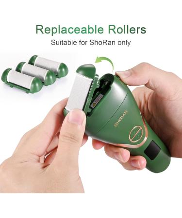 SHORAN Electric Foot File- Professional Callus Remover for Pedicure Foot Care - White Roller Included - Buy Online on GoSupps.com