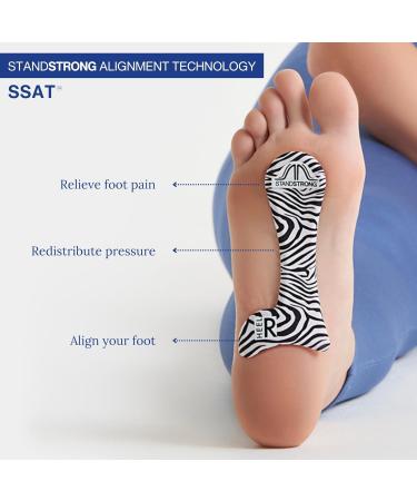 Stand Strong Plantar Fasciitis Relief & Arch Support Inserts for Women | High Heels Comfort | 2 Pairs (US Sizes 7.5-9) + Cleanser Kit - Buy Online on GoSupps.com
