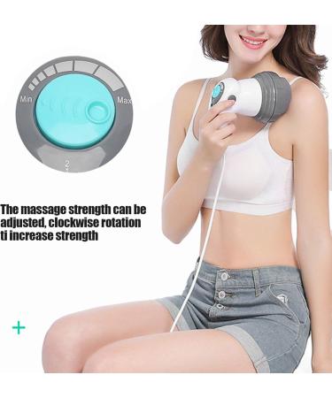 Handheld Cellulite Massager - Electric Full Body Fat Removal Device | 4 Massage Heads for Optimal Slimming | Portable Vibrating Body Slimming Solution for Belly Legs & Shoulders (EU) - Buy Online on GoSupps.com