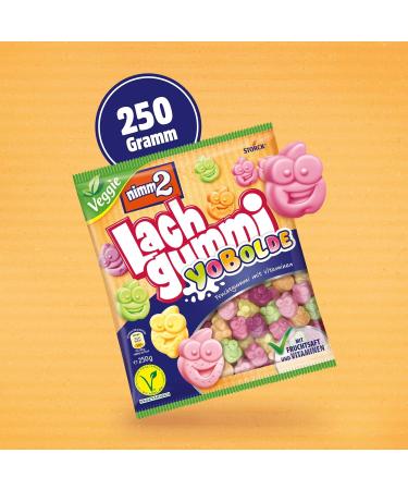 nimm2 Lachgummi Yobolde - 250g Vegetarian Fruit Gum with Juice Vitamins & Yogurt | Buy Internationally Online - Buy Online on GoSupps.com