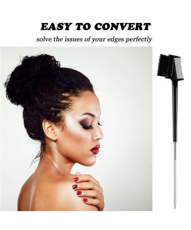 6-Piece Hair Edge Brush & Rat Tail Comb Set for Women - Double Sided Control Comb for Natural Styling - Ideal for Hair Edges & Eyebrows - Buy Online on GoSupps.com