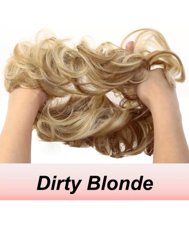 JJstar Messy Hair Bun Scrunchie in Dirty Blonde - Curly Wavy Chignon for Women & Girls - Buy Online on GoSupps.com
