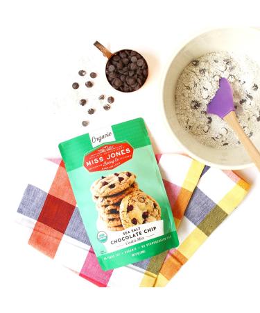 Miss Jones Baking Organic Chocolate Chip Cookie Mix | Non-GMO & Vegan-Friendly | Packed with Morsels & Sea Salt | 13 oz (Pack of 3) - Buy Online on GoSupps.com