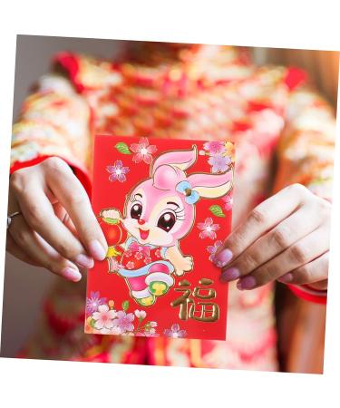 MAGICLULU 60pcs 2023 Year of The Rabbit Red Packets Bunny 2024 Year Money Bag Red Luck Money Bag Festival Red Envelope Red Envelope for The Year of Dragon Paper Personality Lai See Bag Assorted Color 1 1.5X8X0.1CM - Buy Online on GoSupps.com