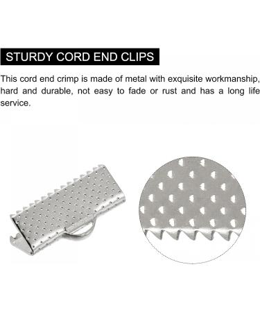 200pcs Silver Tone Ribbon Crimp Clamp Ends for DIY Craft Making - 16mm Bookmark Pinch Cord Clasps - Buy Online on GoSupps.com