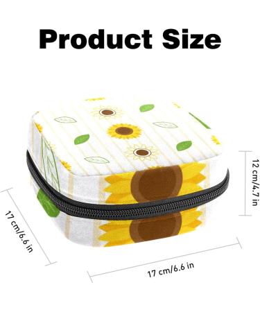Sunflower Stripe Menstrual Pad Storage Bag - Portable Sanitary Napkin Pouch for Women - Color 8 - Buy Online on GoSupps.com