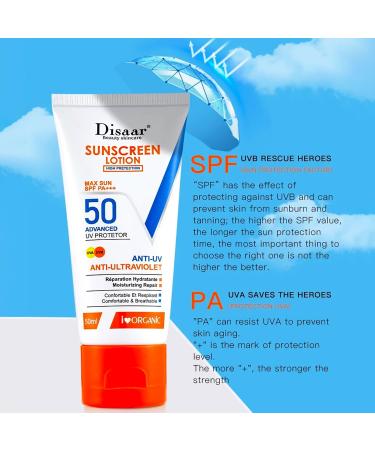 Sunscreen Lotion SPF 50 PA+++ - Advanced UVA/UVB Protection & Moisturizing Repair | 50ml / 1.69fl.oz - International Shipping Available - Buy Online on GoSupps.com