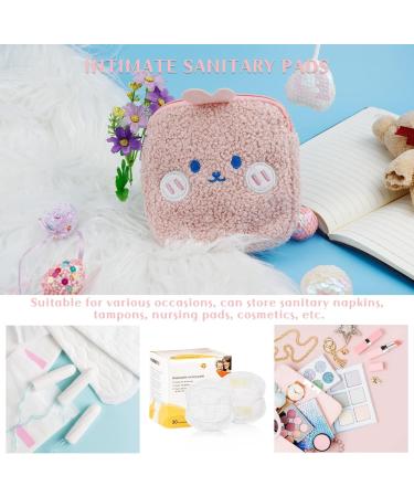 FERCAISH Portable Sanitary Napkin Storage Bag - Cute Zippered Period Pads Holder for Teen Girls & Women (Pink) - Buy Online on GoSupps.com