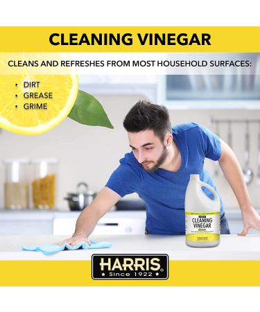 Harris Cleaning Vinegar Lemon 128oz - All Purpose Household Surface Cleaner - Buy Online on GoSupps.com