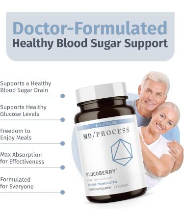 GlucoBerry Maqui Berry Extract with Chromium Picolinate for Blood Health Support - Doctor Formulated 30 Capsules - Biotin & Gymnema Sylvestre - Buy Online on GoSupps.com