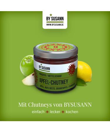 BY SUSANN - 09 Apple Chutney 150g Jar | Intense Fruity Flavor & Medium Heat | International Shipping Available - Buy Online on GoSupps.com